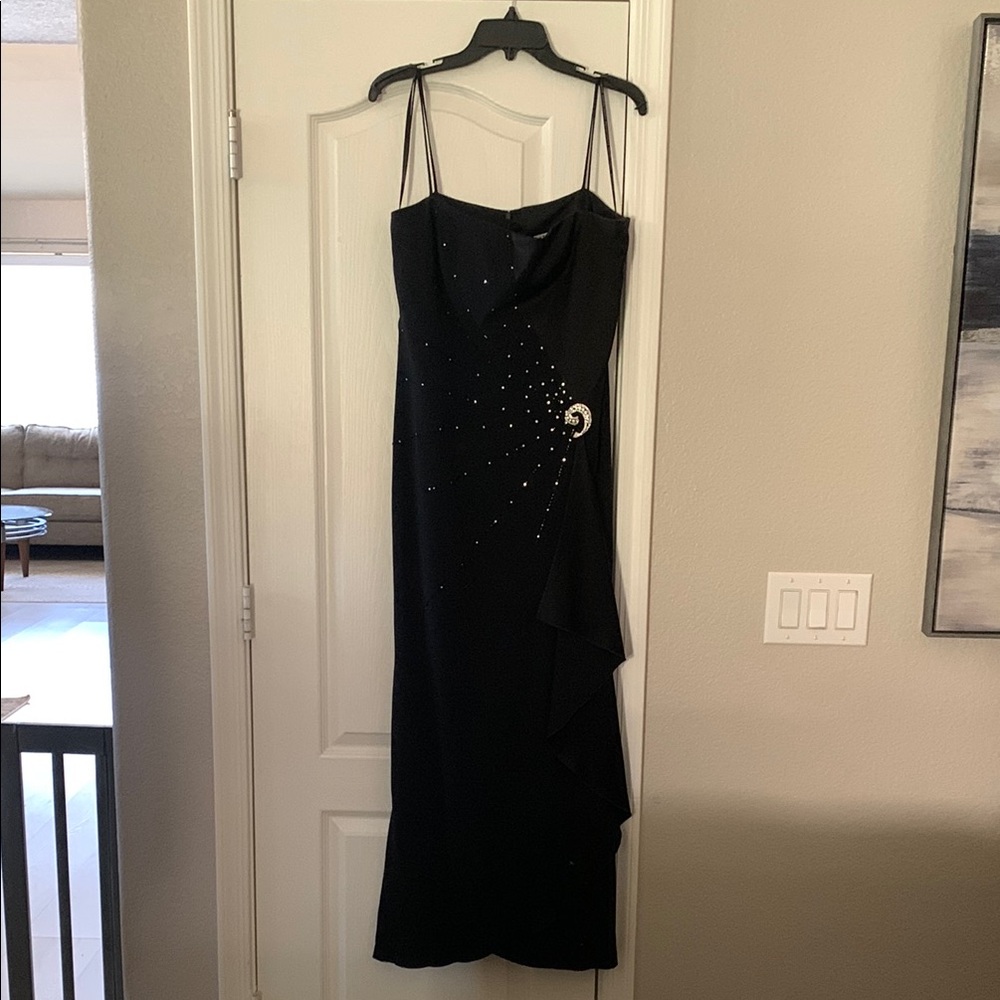 Elegant Black Evening Dress w/ Balero Jacket